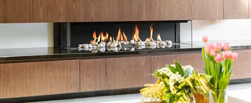 Double-height Fireplace Design Refurbishment in San Mateo, California